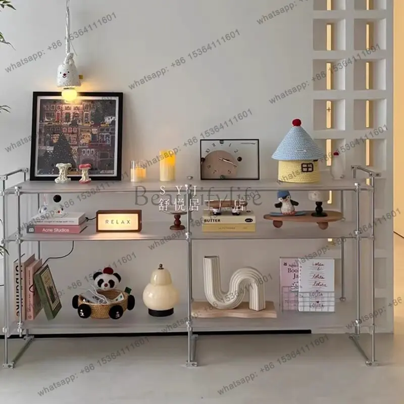 

Nordic Stainless Steel Optical Axis Shelf Acrylic Multi-layer Display Stand