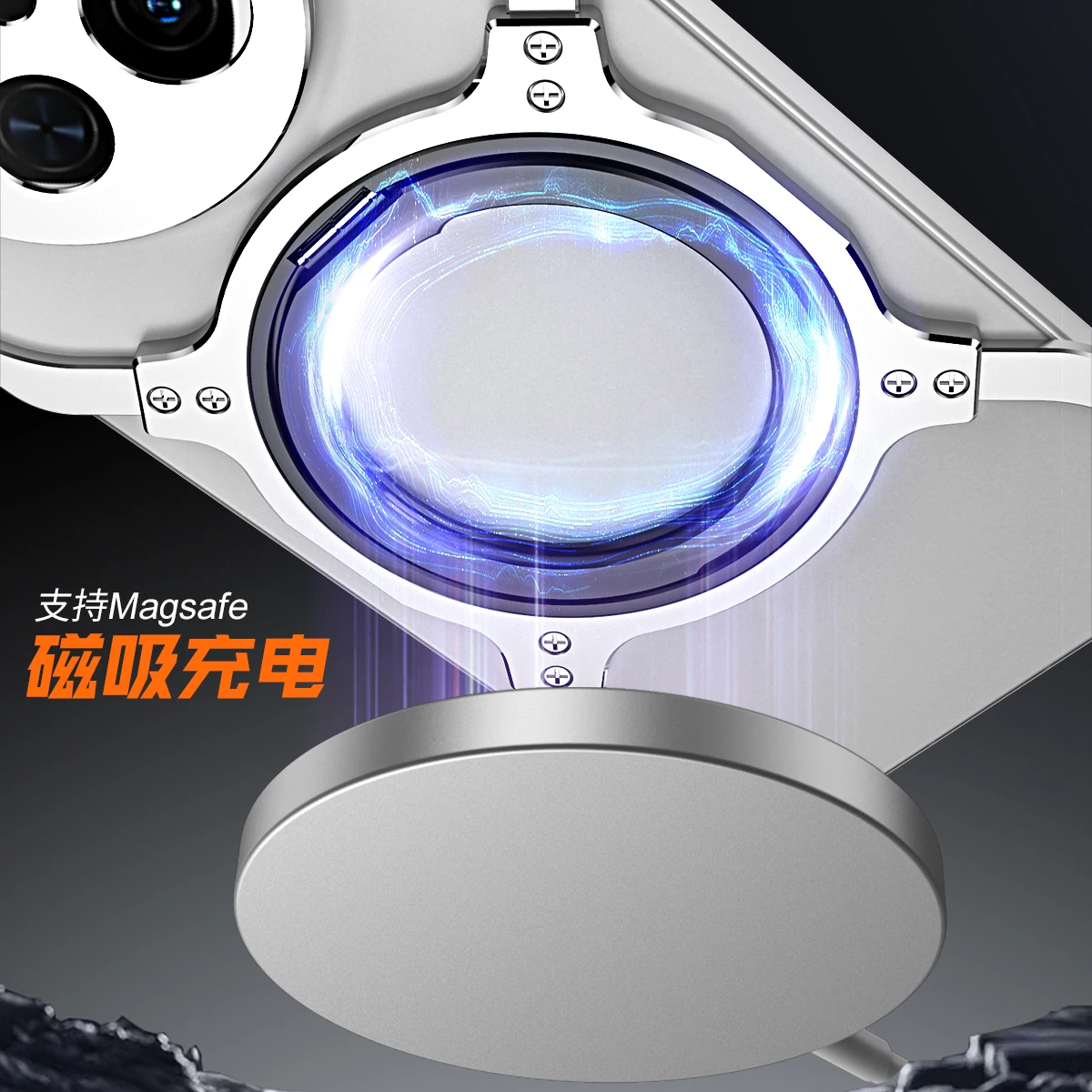 

For Huawei Mate 70 Pro Plus 360° Rotate Stand Wireless Charging Shockproof Bumper Cover Magnetic Aluminum Alloy Metal Frame Case