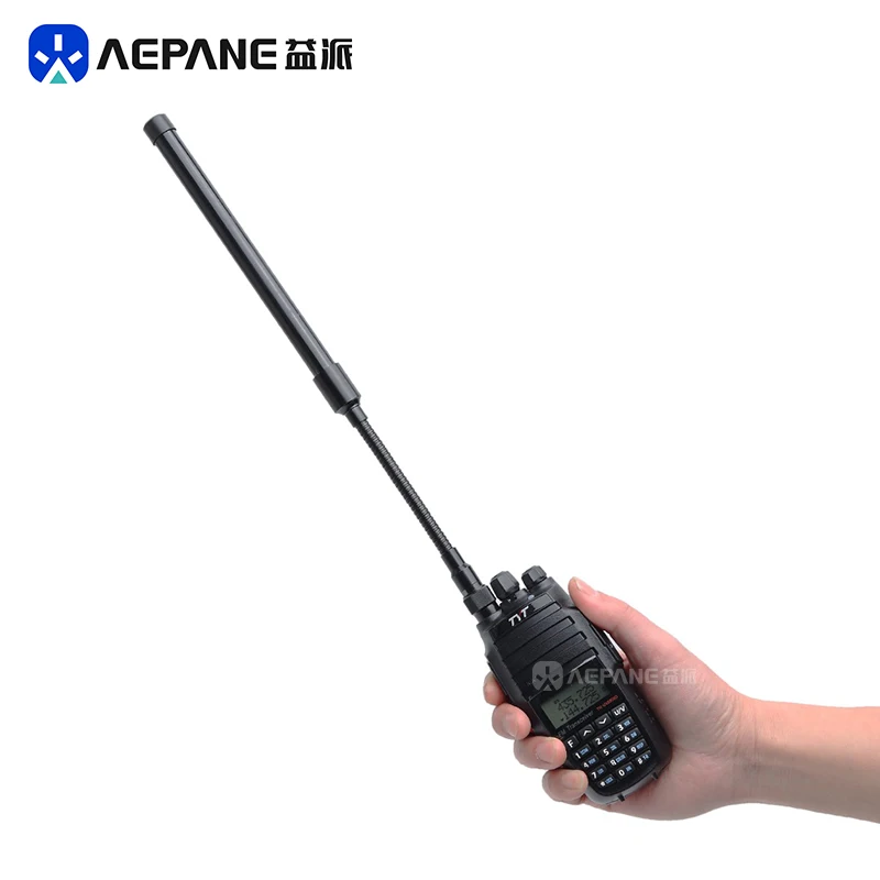 Aepane Gooseneck Tactical VHF UHF 136-174mhz 400-470mhz  Dual Band SMA Male Antenna for Baofeng WOUXUN TYT VX-6R  Walkie Talkie