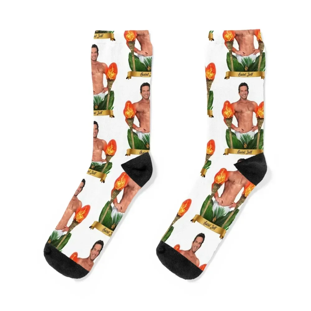 Saint Jeff Probst Survivor Fan Socks Rugby happy Men's Socks Women's