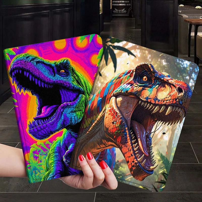 

Cartoon Dinosaur Neon Art For Samsung Galaxy Tab S7 S8 S9 S10 FE Plus 12.4 13.1 Inch Tablet Case