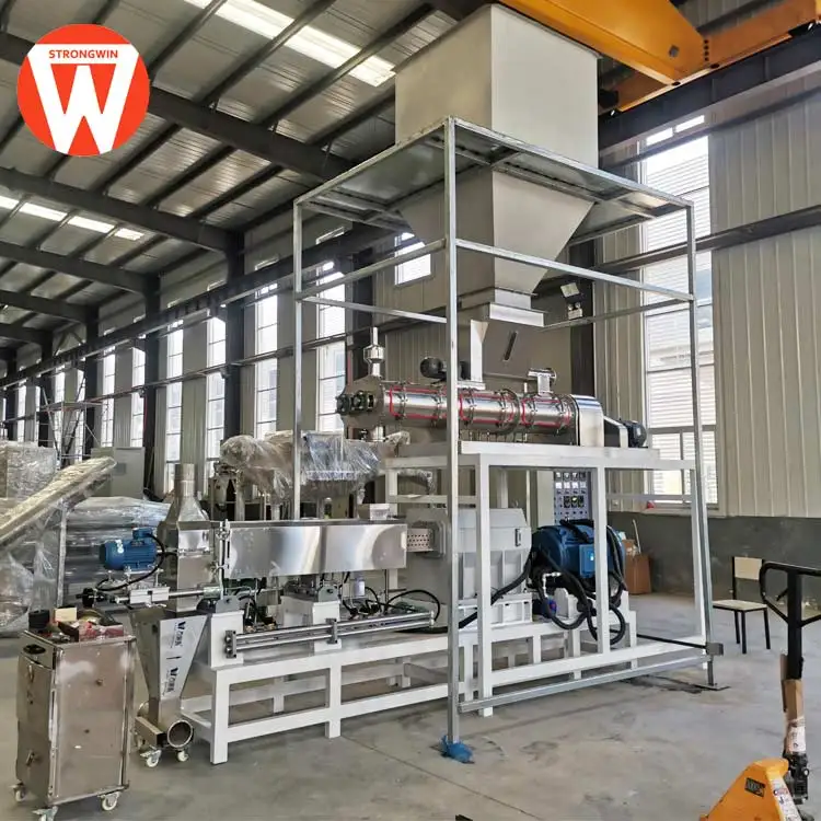 automatic floating fish feed machine full production line dry dog food making machine（Customized products, please consult）