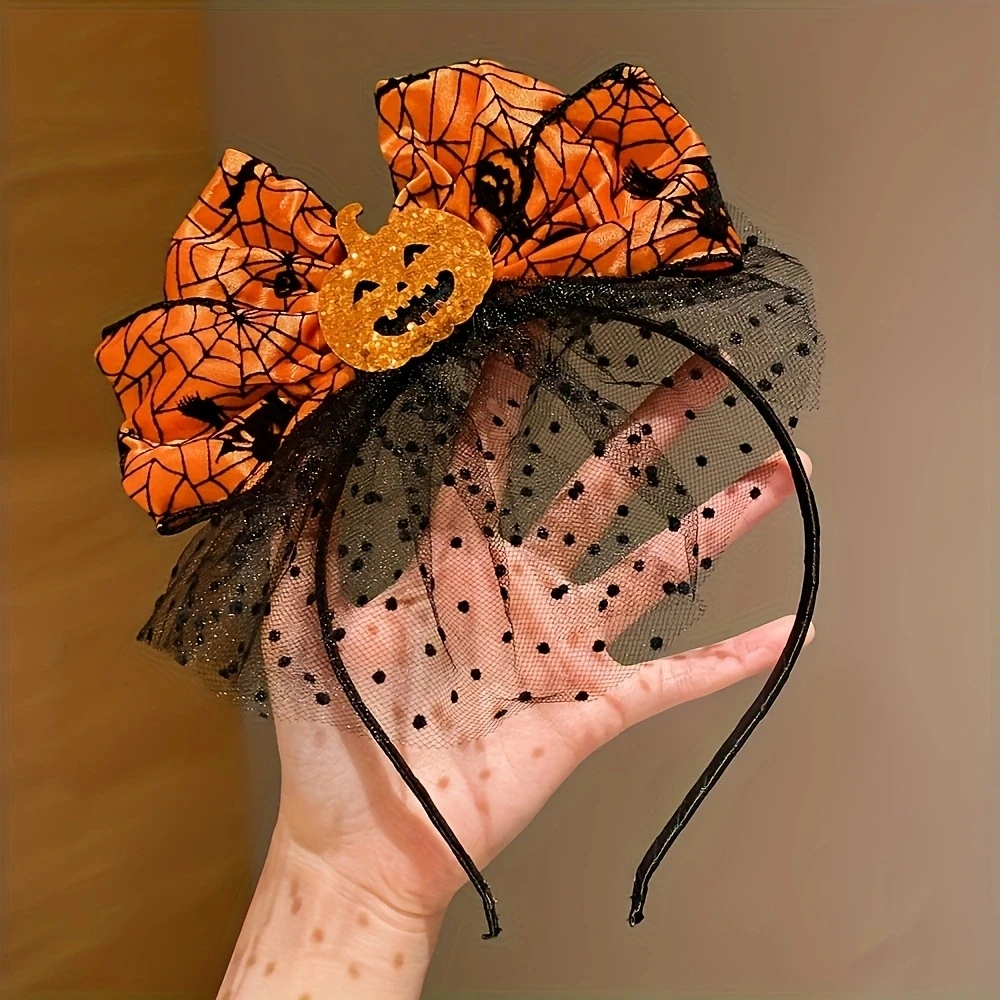 Fashionable Halloween Elements Pumpkin Hairband Single Piece Multi-Color Cute Girls Halloween Gift - Image 4