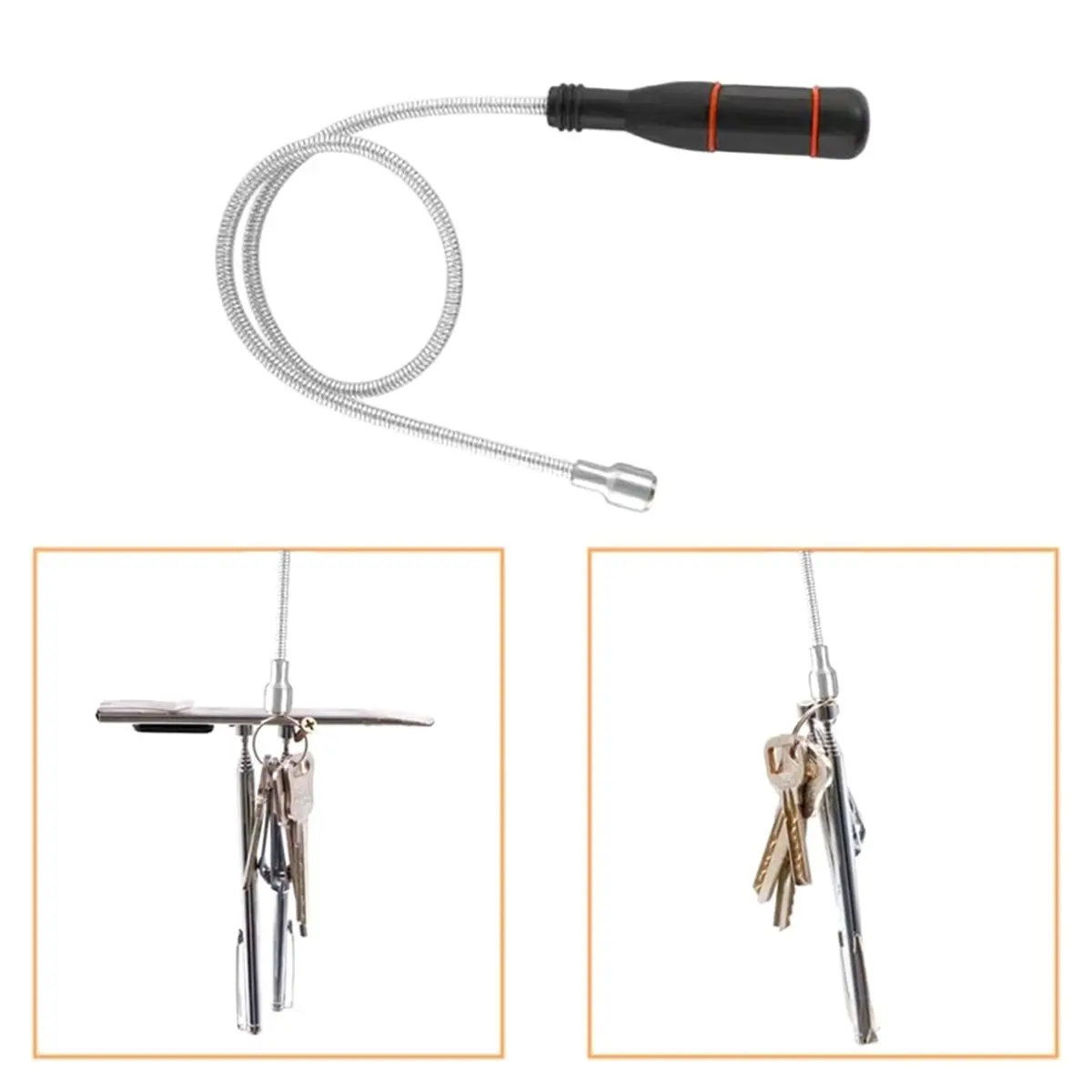 Telescoping Magnetic Pickup Tools Set Extendable Magnetic Pick Up Tools Flexible Bendable Spring Magnet Stick Tray 5