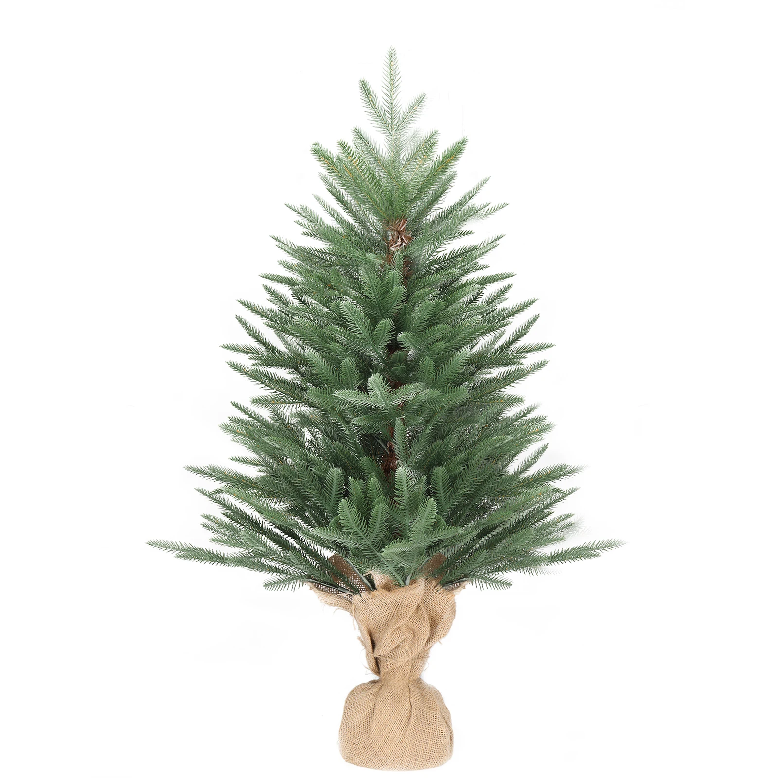 3 FT Tabletop Artificial Mini Christmas Tree with Cloth Bag Base for Bedroom Table Desk Porch, Small Xmas Tree with 100 Branch