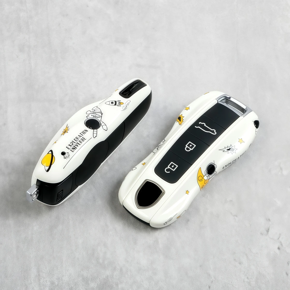 Custodia protettiva per modifica chiave auto adatta per Porsche Macan/Panamera/718/Cayenne/911 Custodia protettiva per chiave astronauta