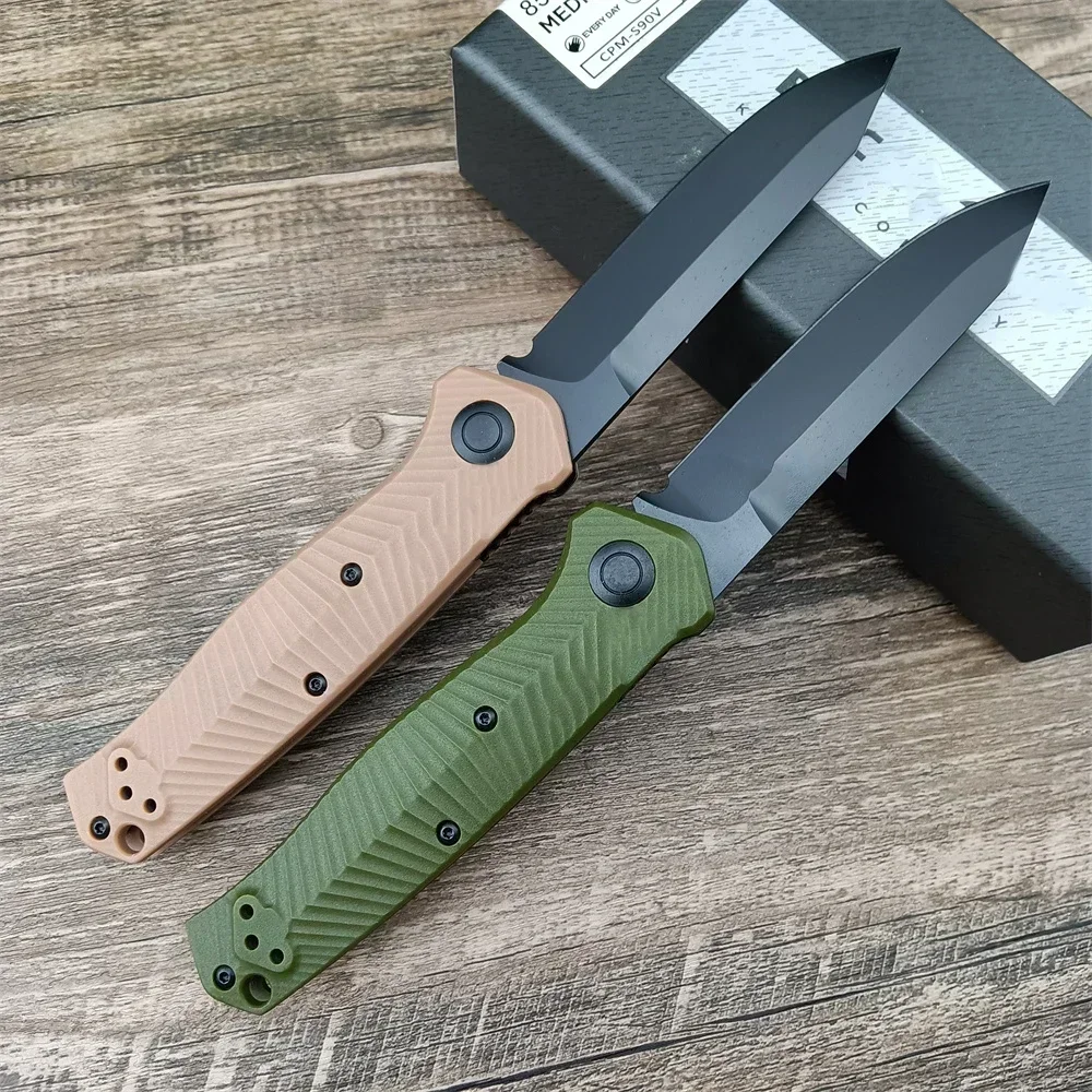 

BM Mediator 8551BK Pocket Folding Knife S90V Black Blade Green/Khaki/Black/Orange Handle Self Defense Hunting Outdoor Tool