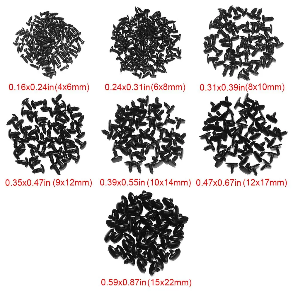 50/100 stuks Plastic Speelgoed DIY Gereedschap Veiligheidsonderdelen Poppen Accessoires Ovale Dierenneuzen Popneuzen
