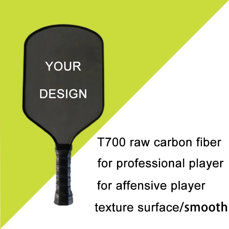 

T700 Pickleball paddles Raw carbon fiber matte rough surface for spain Personal customization