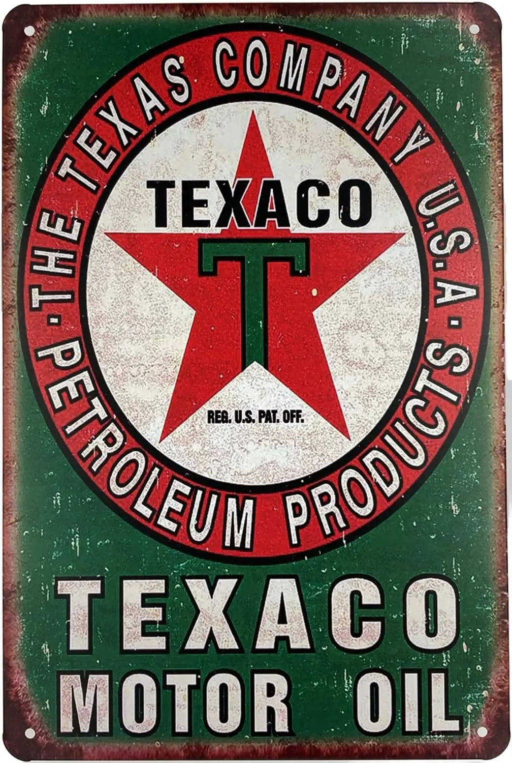 Tin Sign Metal Wall Decor | Gas Station Motor Oil Company | 8 x 12 in | Decorative Plaque Poster For Home Bar Room Garage D sign