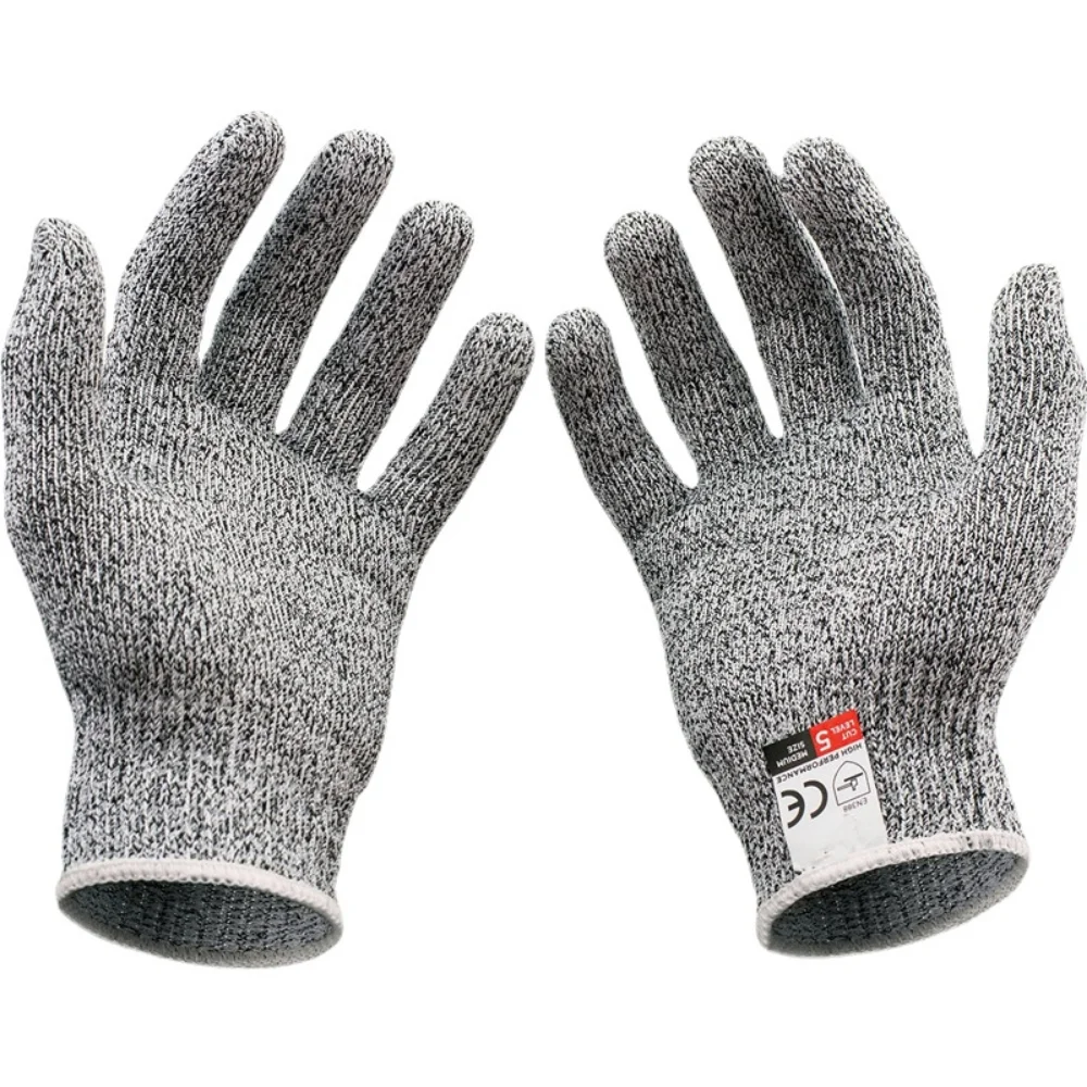 Guantes anticorte, Protección Laboral, grado 5, anticorte, antiperforación, sitio de construcción, corte de cuchillos, engrosado, res