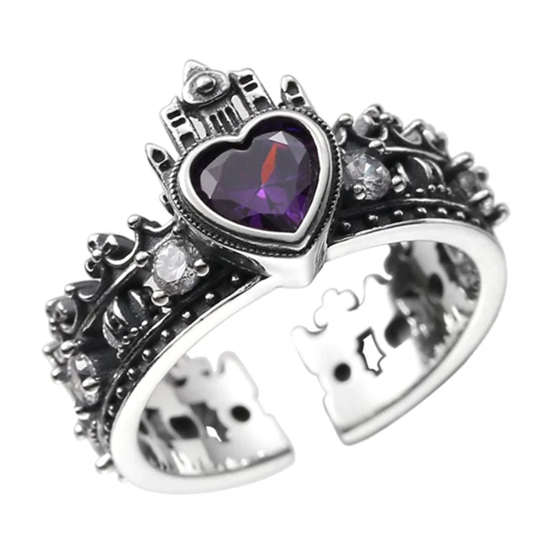 Vintage Retro Adjustable Open Crown Rings Female Geometric Accessories Personality Jewelry For Women-IIOO