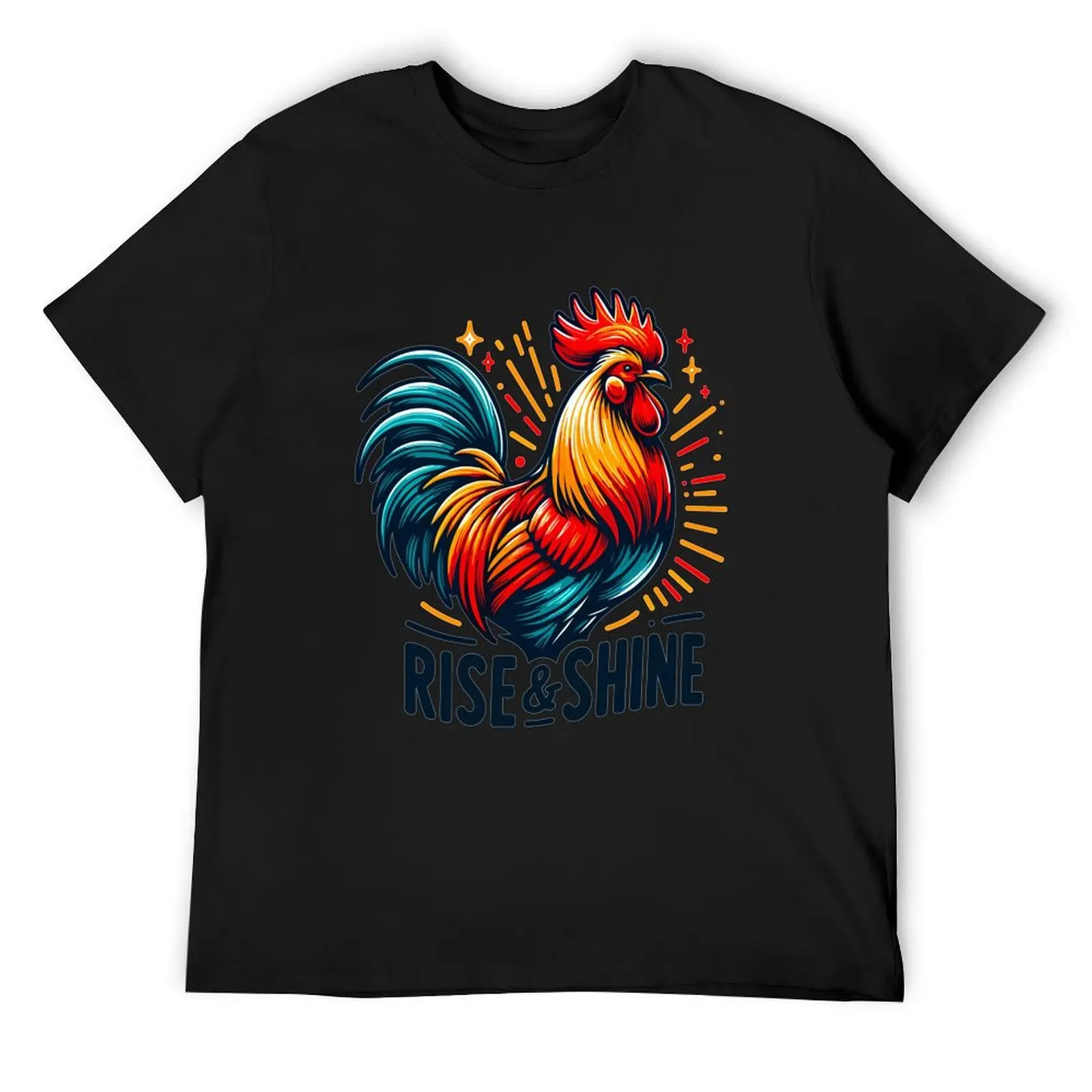 

Rooster - Rise and Shine T-Shirt animal prinfor boys summer top oversized t shirt cotton t shirt men