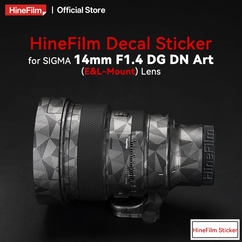 Hinefilm Skin for Sigma 14 F1.4 FE / L Lens Decal Skin 14F1.4 Lens Wrap Cover for Sigma 14mm F1.4 DG DN Art Lens Protective Skin