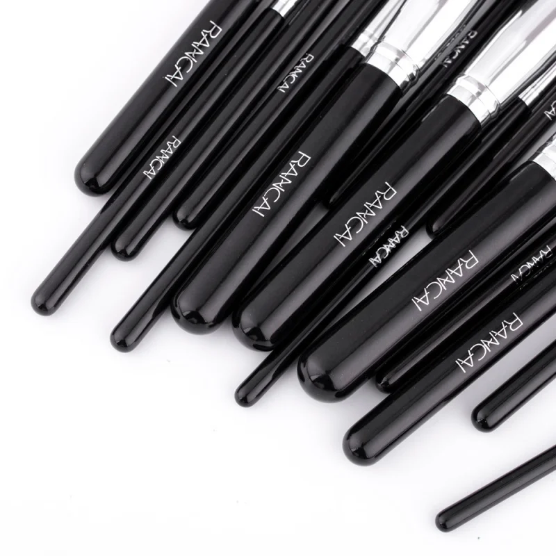 Einzelner flacher Foundation-Pinsel, Stipple-Pinsel, Flammen-Puderpinsel, Highlight-Pinsel, Fächerpinsel, Augen-Make-up-Pinsel, Eyeliner-Pinsel