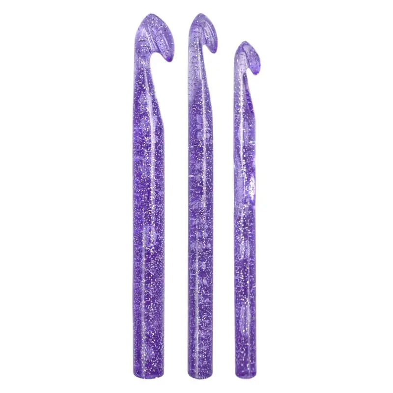 Crocheting Hooks 3 Size 15mm 12mm 10mm Crochet Needle Sequin Crystal Crochet Hooks Sets Crochet Needles For Crocheting Crochet