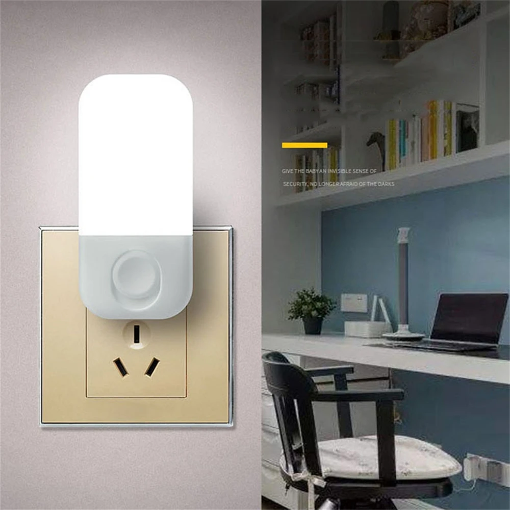 Lampada da comodino 0,78 W Camera da letto Baby Cute Mini Room Decorazione Lampada a risparmio energetico / Dimmer LED plug-in bianco Occhio di allattamento