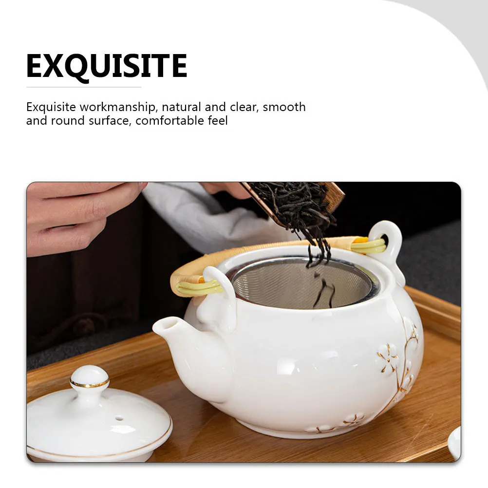

Ceramic Teakettle Premium Heat Resistant Tea Kettle for Home Use Multipurpose Water Heating Kettle for Green White Black Herbal