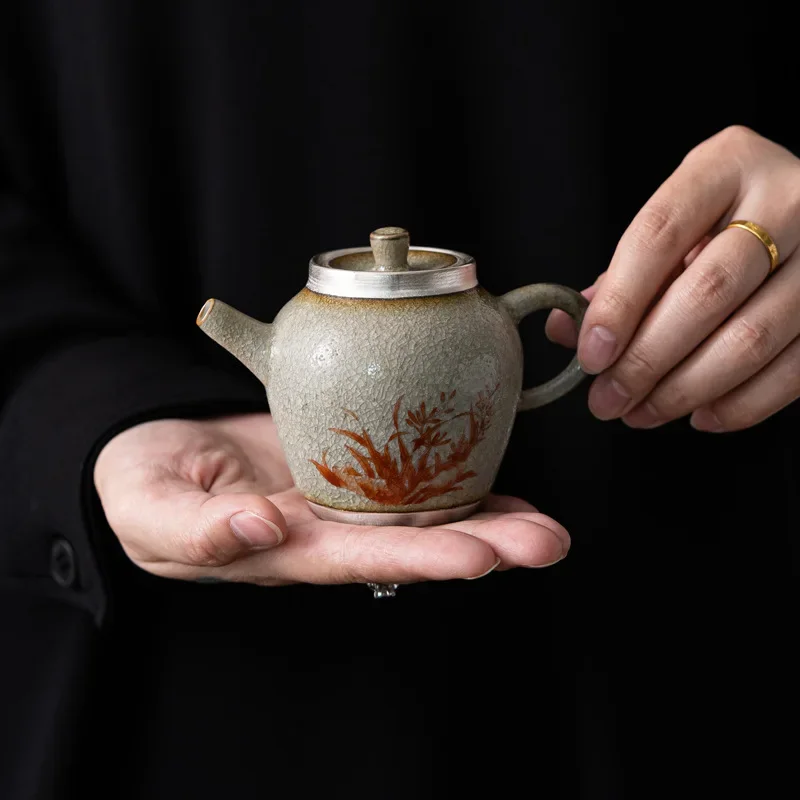 Orchid Pot Stove Tea Set Japanese Household Retro Teapot Hand Ewer Small Tea Making Device Tea Set Teacup Sets Coaster