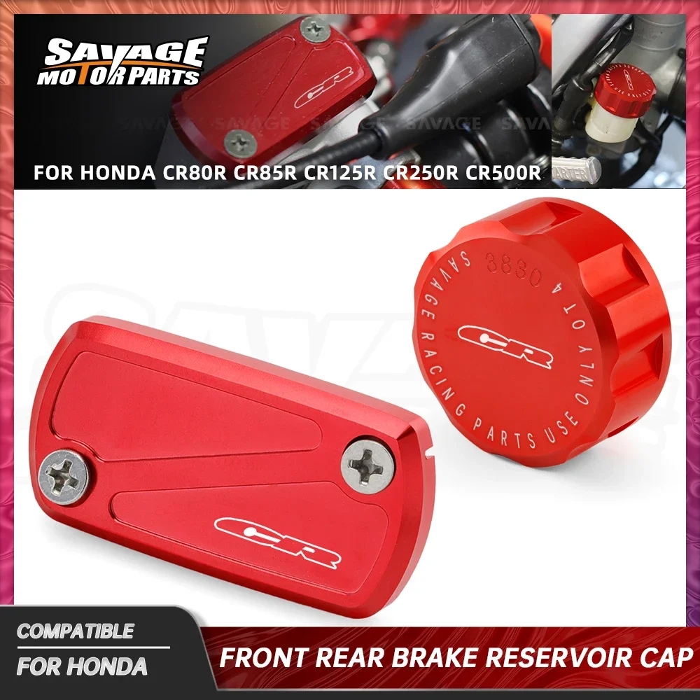 

CR Front Rear Brake Reservoir Cover For Honda CR80R CR85R CR125R CR250R CR500R 2008 Motorcycle Oil Fluid Cylinder Cover