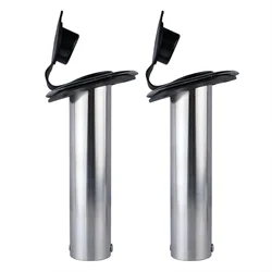 2X Marine Grade Stainless Steel Boat Accessories, Flush Mount, 15, 30, 90Degrees Fish Rod Holder, Marine Grade