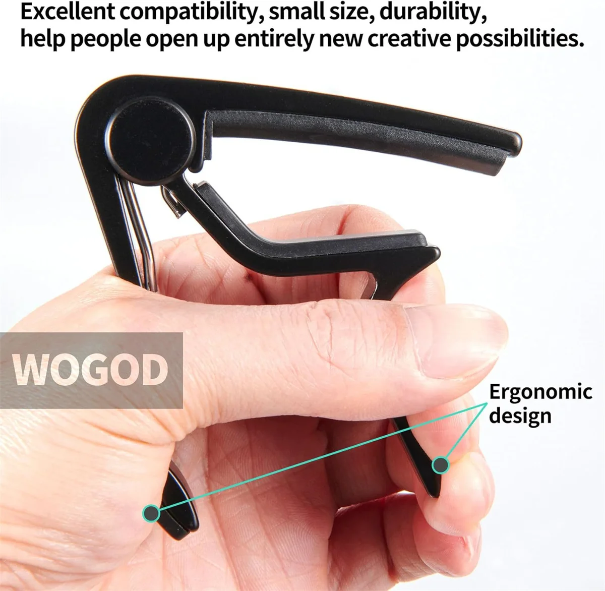 كابو ميواير جيتار كابو احترافي مصنوع من سبائك الألومنيوم بتصميم مريح: قبضة آمنة وليمة مثالية للاستوديو والمرحلة #2