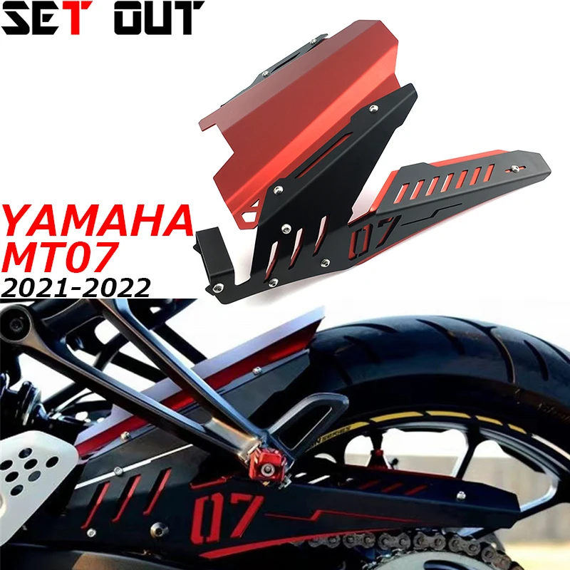 For YAMAHA MT07 2014-2022 MT-07 FZ07 Motorcycle Accessories Rear Fender Mudguard with Chain Guard Cover Protector