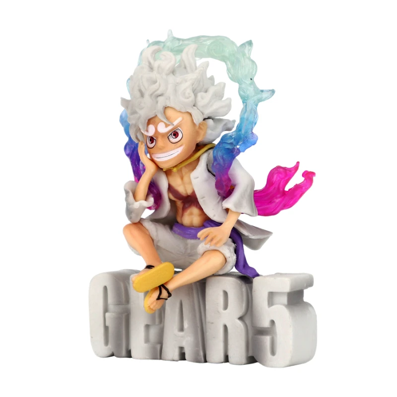 10cm One Piece Nika Luffy Mini Anime Figure Toys Sun God Gear 5 PVC Figurine Model Statue Action Collection Dolls Gifts For Kids image 2