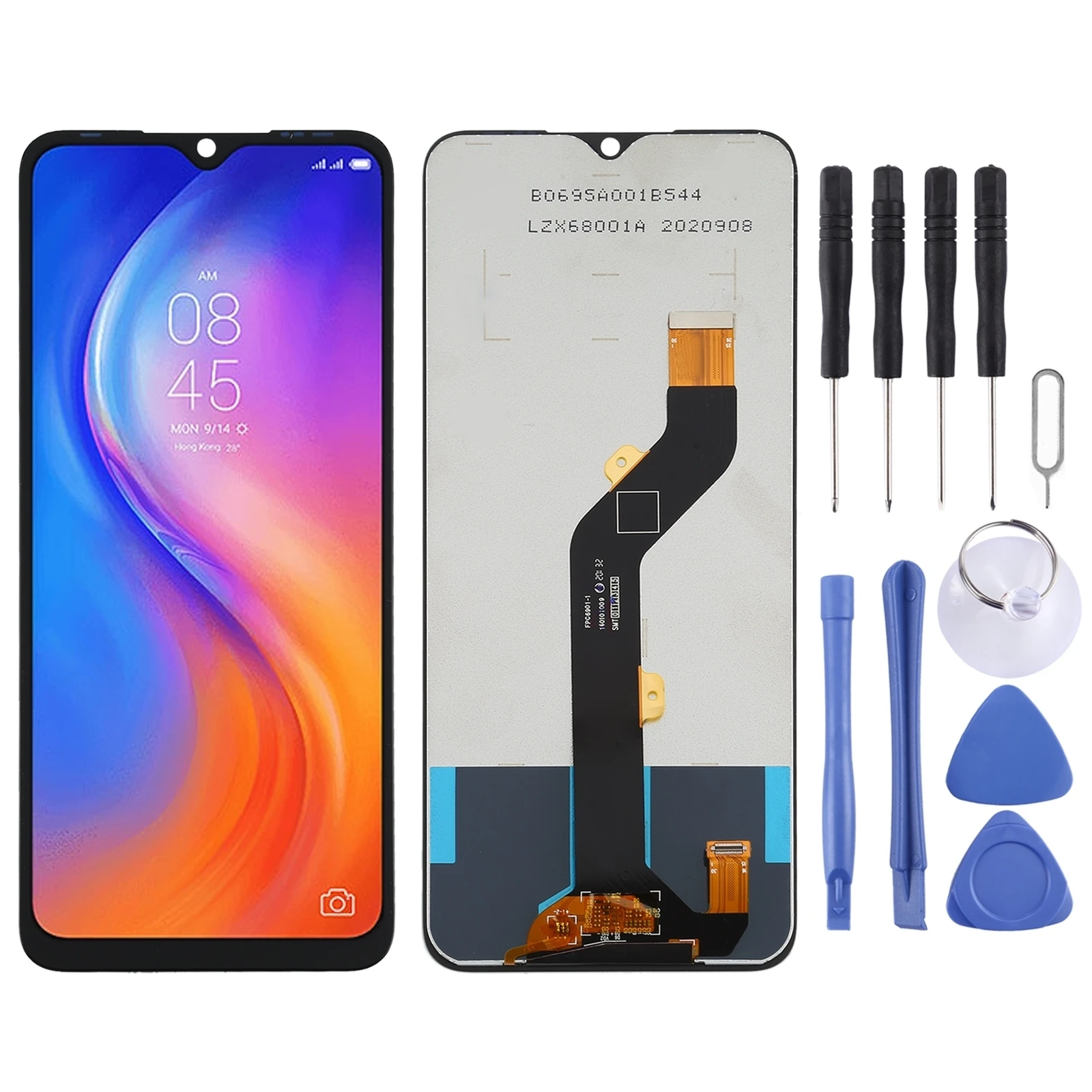 شاشة TFT LCD لهاتف Tecno Pop 5 Pro مع مجموعة كاملة من المحول الرقمي