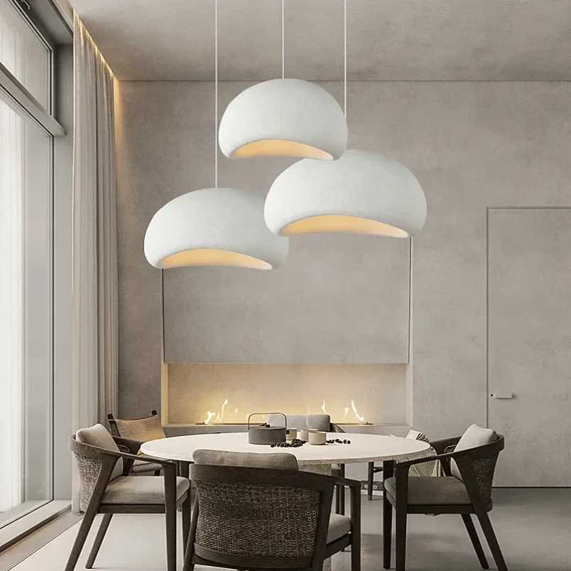 Imagem -02 - Wabi Sabi-lustres Minimalistas Nórdicos para Mesa de Jantar e Sala de Estar Luzes Pingente Led Designer Decoração de Iluminação da Ilha Lâmpadas Penduradas