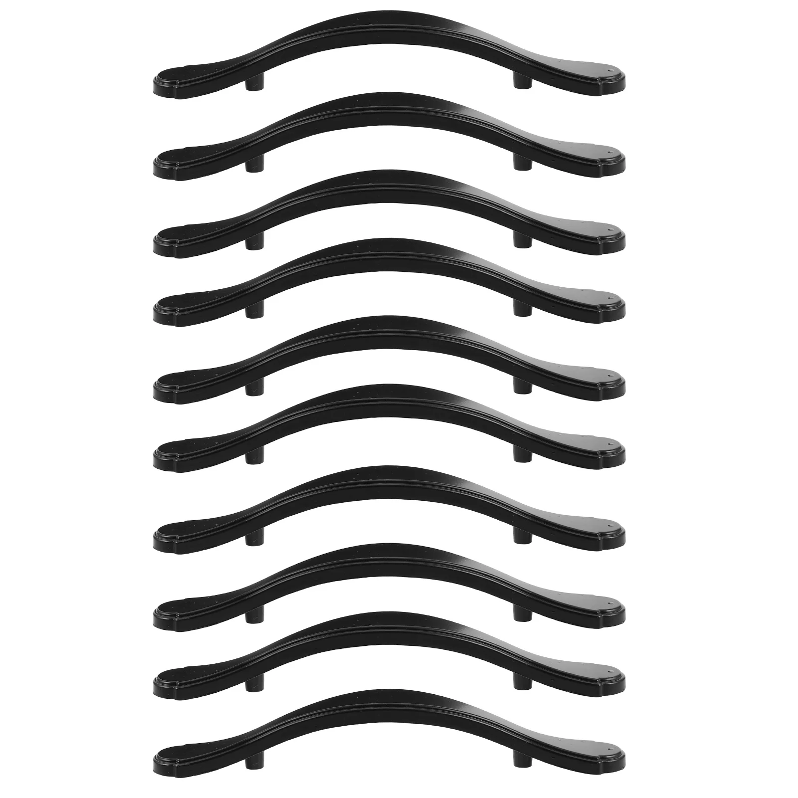 

10Pcs Black Cabinet Handles Modern Drawer Pulls for Kitchen Bathroom Wardrobe Furniture Hardware Handles for Dresser Drawers
