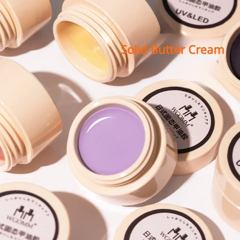 Stevige Nagellak In Een Blik Vol Herfst/Winter Tinten Van Doorschijnende Thee Bruine Rode Vaste Crème Gel Nail Art Tool