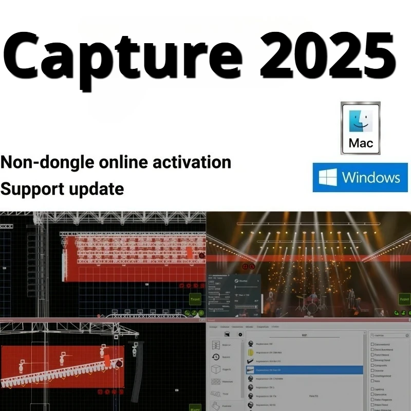 

Capture 2025 Symphony for MAC or Windows Stage Lighting Design Software DMX DJ Control Effect