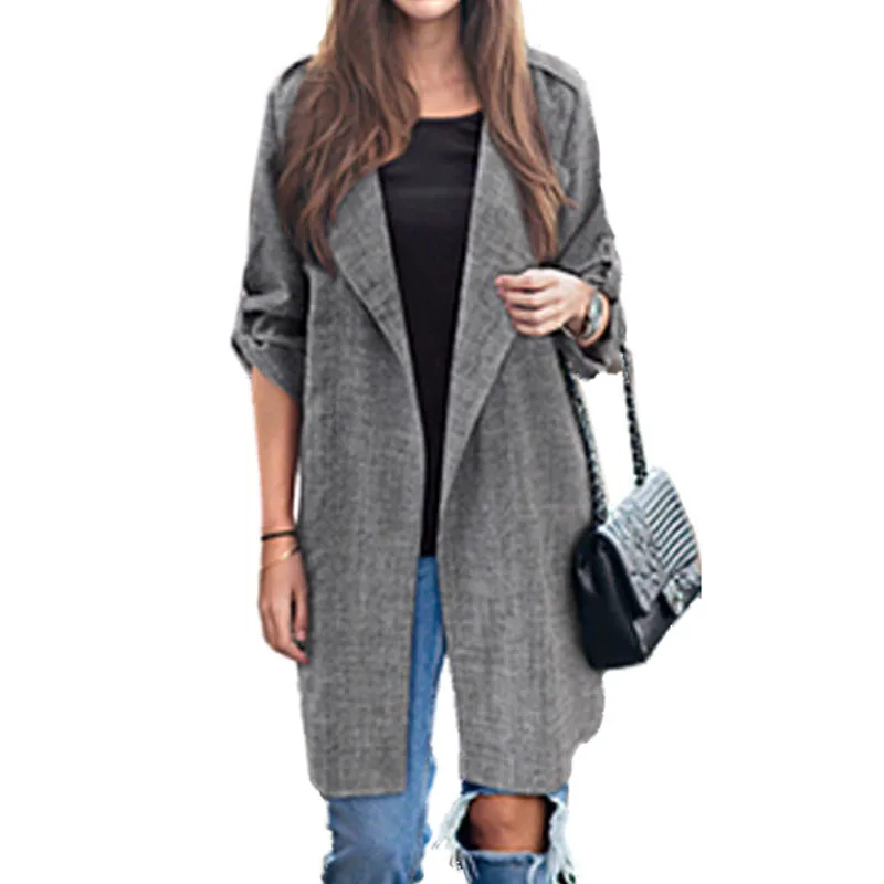Mulheres Jaquetas Nova Casual Manga Longa Mulheres Jaqueta Sólida Com Decote Em V Epaulet Jaqueta Casaco Mulheres Outerwears Jaqueta Feminina 2026 Q3688