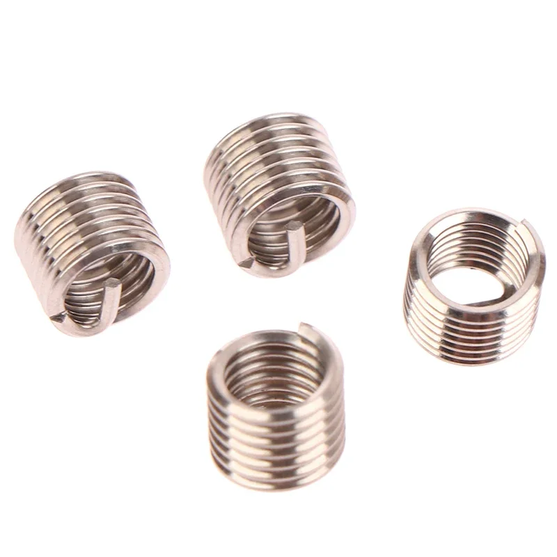 50pcs/set 304 Stainless Steel Wire Thread Insert M6 X 1.0 1.5D Insert Helicoil Wire Thread Repair Insert view 5