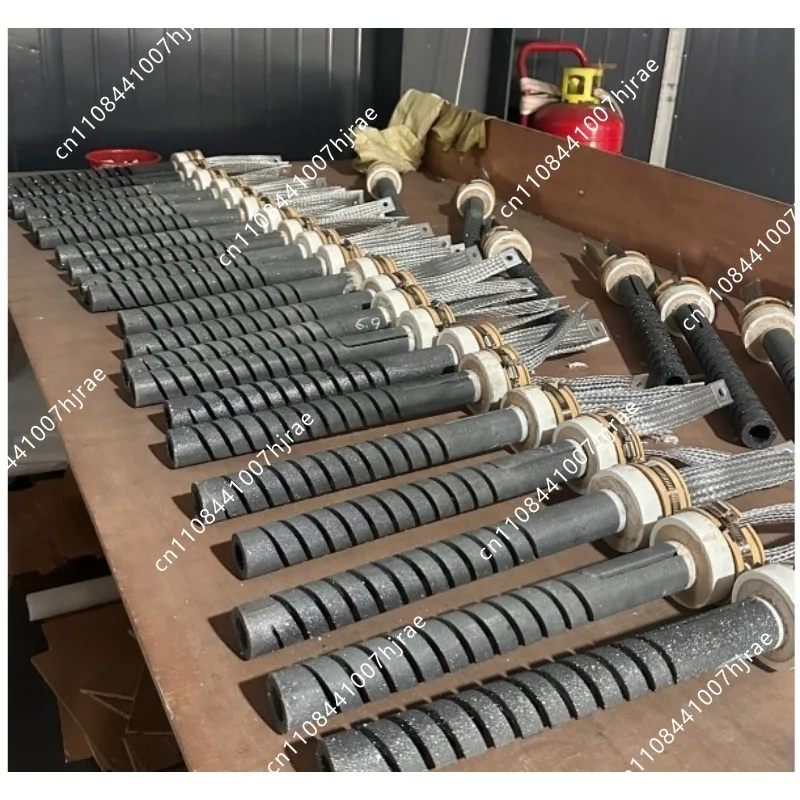 OD16-45mm Single Double Spiral Silicon Carbide Heating Rod High Temperature SIC Heater Tube for Industrial Kiln Furnace Heating