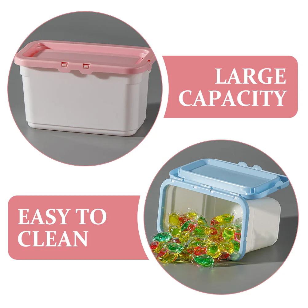 3pcs Laundry Pod Box Washing Container Laundry Beads Canister Containers with Lids