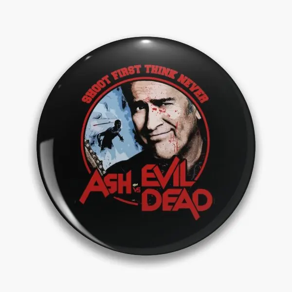 Ash Vs Evil Dead Shirt  Soft Button Pin Gift Lapel Pin Funny Fashion Badge Brooch Decor Women Lover Collar Hat Metal Cute