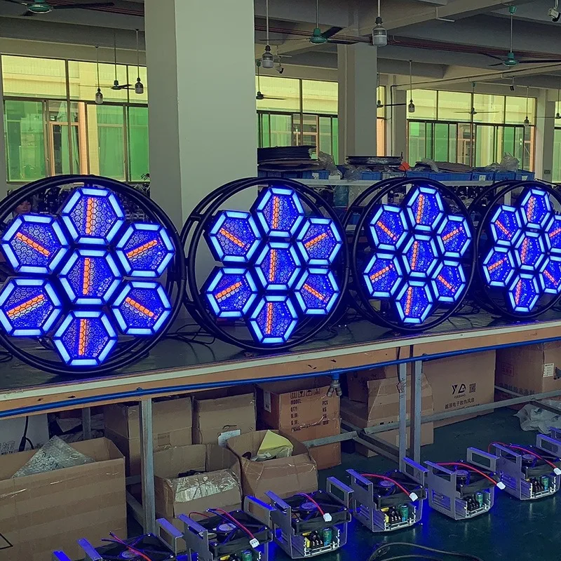 High-power stage background dyeing lights 7 60w led three-in-one retro lights full-color  surface light live  lights