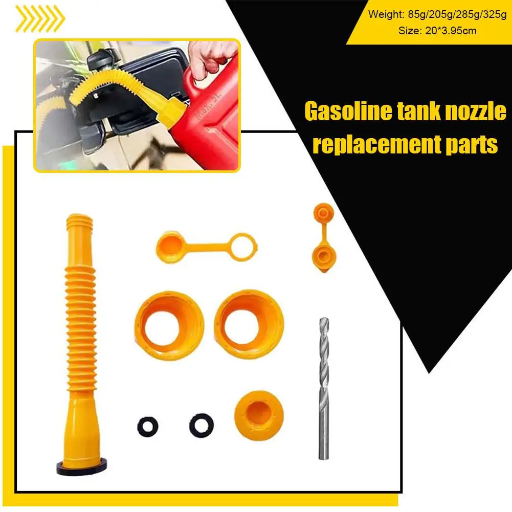 Car Gas Can Spout Nozzle Vent Kit For Most 1/2/5/10 Gal Can Replacement Gas Cans Gas Tank Nozzle Car Accessories