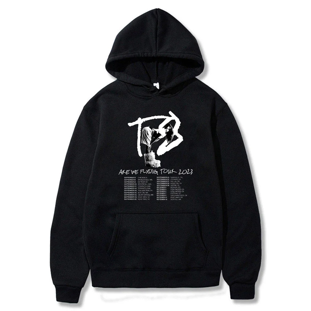 Sudadera con capucha para hombre y mujer, ropa de calle de gran tamaño, de manga larga, estilo Harajuku, con estampado de Tate mcae Are We Flying Tour