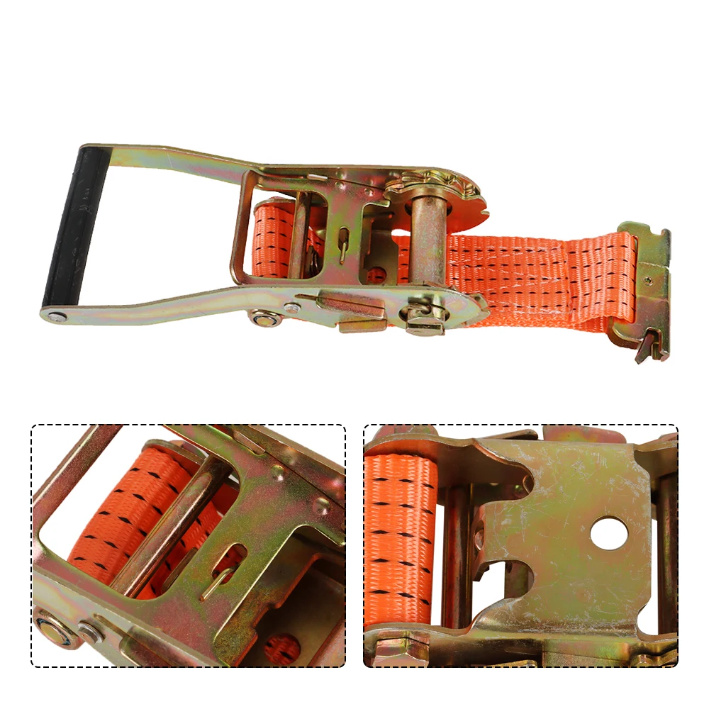 4 Stück 2 x 15 E-Track-Ratschengurte 4400 Pfund Hochleistungs-Zurrgurte können im Transport, Bewegung, Versand von befestigt werden