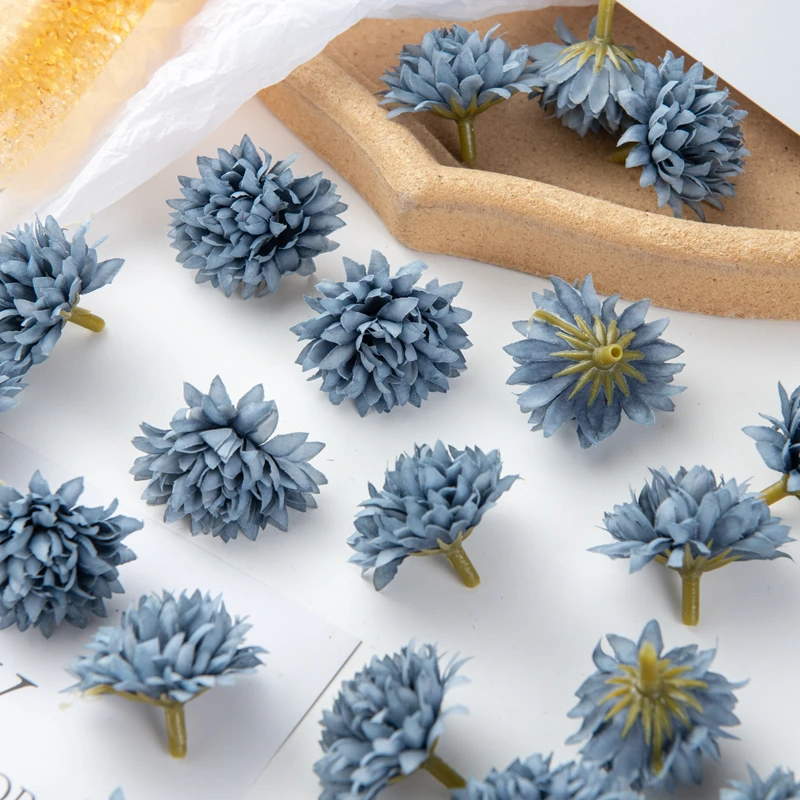 50PC Künstliche Blumen Sammelalbum Diy Geschenk Pralinenschachtel Hochzeit Garten Rosenbogen Weihnachtsdekorationen für Zuhause Gefälschte Seide Nelke – Detail 7