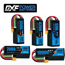 DXF Lipo Battery 6S 22.2V 3500mAh 4200mAh 5200mAh 7000mAh 10000mAh 80C 100C for RC Helicopter Drone UAV FPV Boat Tank Truck CAR