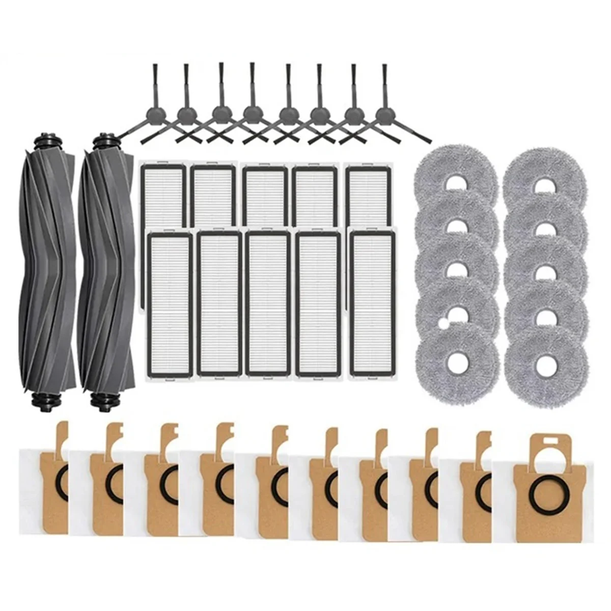 Popular para Dreame L10S Ultra/L10 Ultra/L10S Pro para Xiaomi Mijia Omni 1S/B116 /B101CN filtro de Cepillo Lateral principal bolsas de polvo para fregona