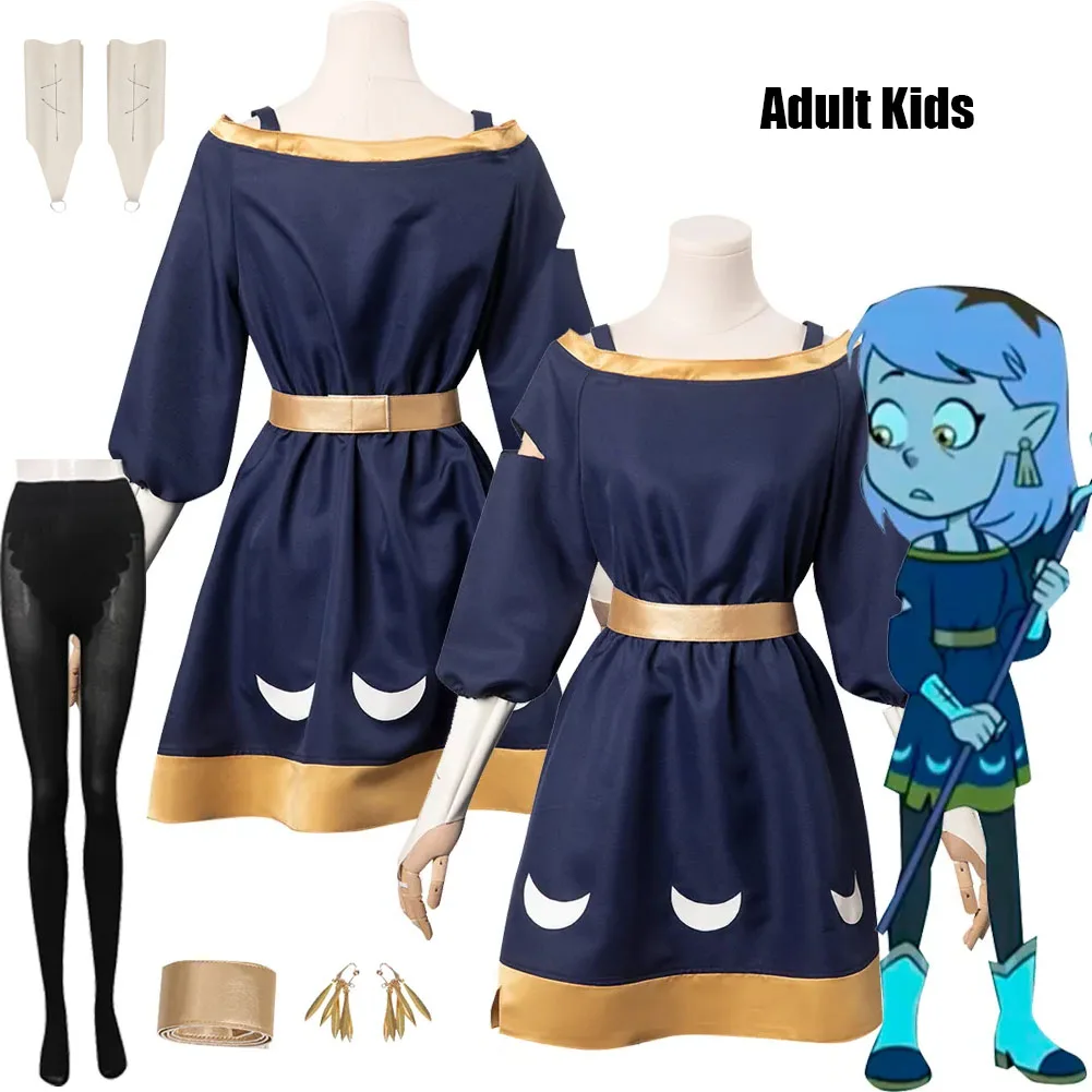 Adult Kids Anime Cartoon The Owl Cos House Amity Dress Cosplay Costume Outfits Girl Women Halloween Carnival Party Disguise Suit