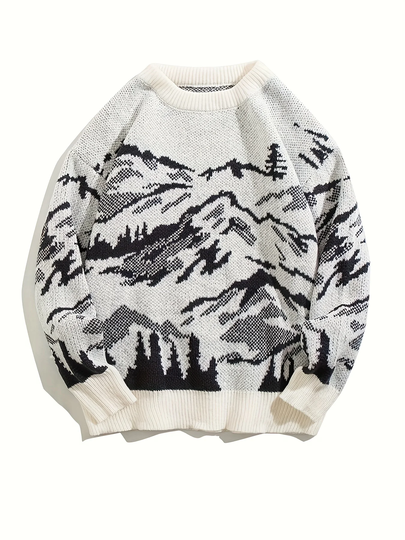 

Мужской модный свитер с круглым вырезом Snow Mountain, осенне-зимний мужской свободный и теплый вязаный пуловер