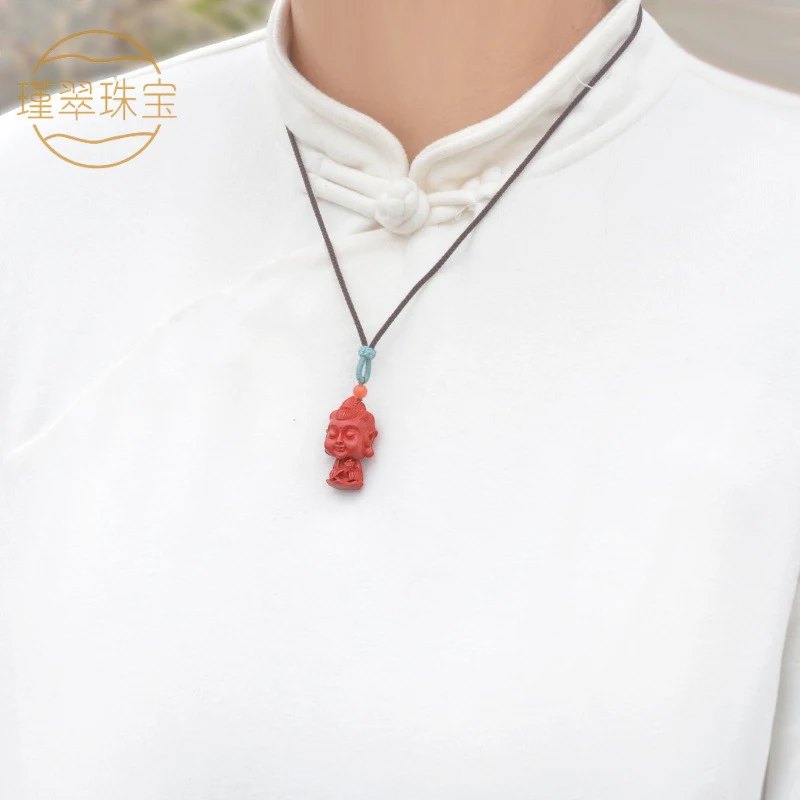 Natural with high content of imperial, pendant featuring eight guardian deities of zodiac Buddha