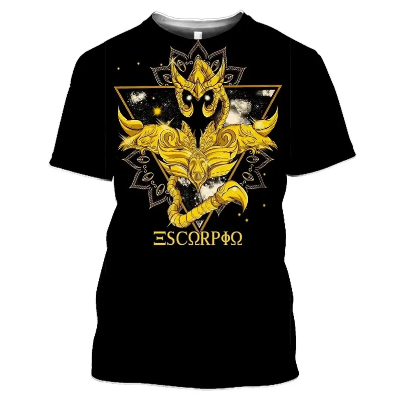 Summer Saint Seiya Anime 3D Printed T-Shirts Men Women Casual Fashion Oversized Short Sleeve T Shirt Male Tees Tops Man Clothing
