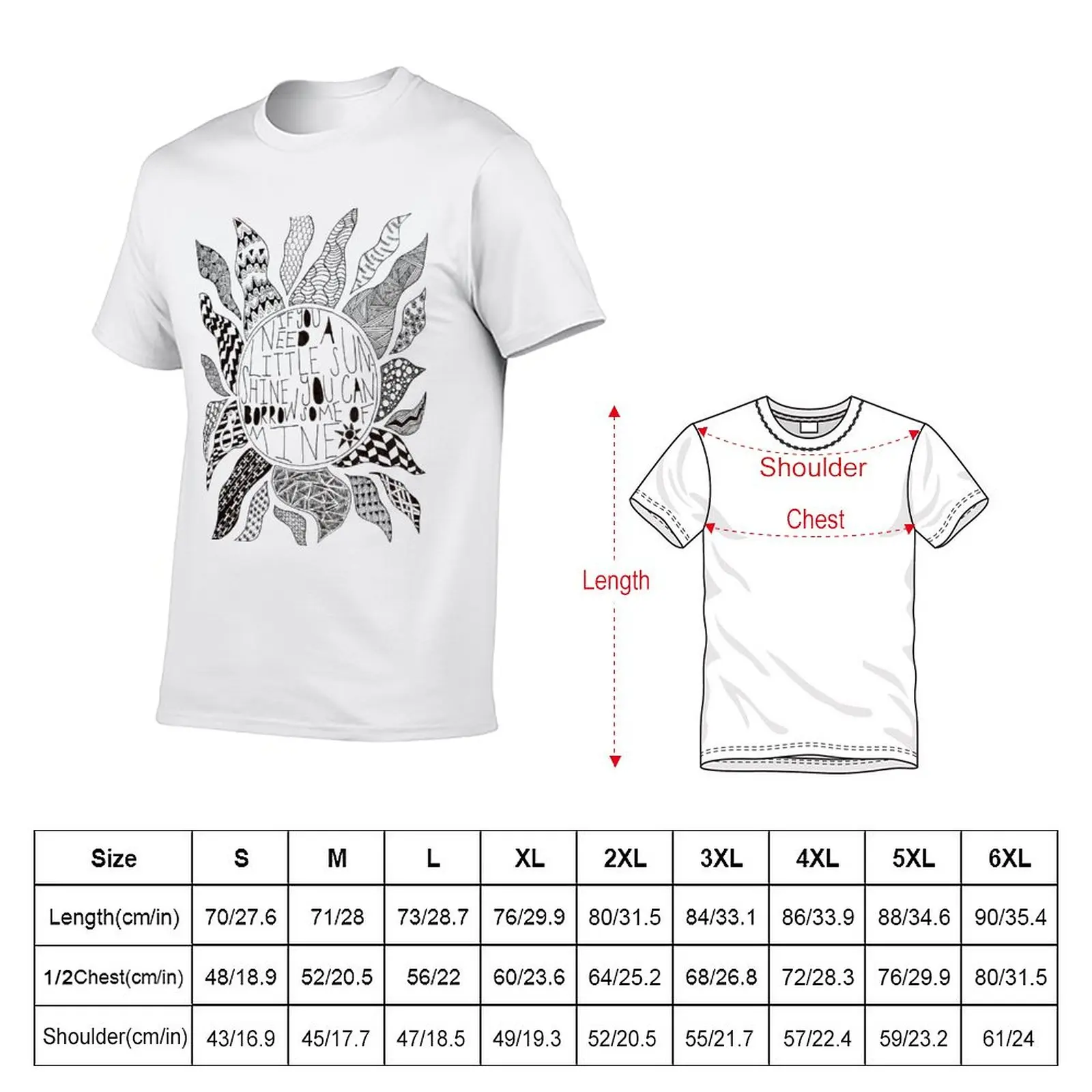 New TFB Sunshine Zentangle T-Shirt plus size t shirts sweat shirt men clothing